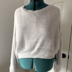 Back-Laced Knit Pullover Sweater